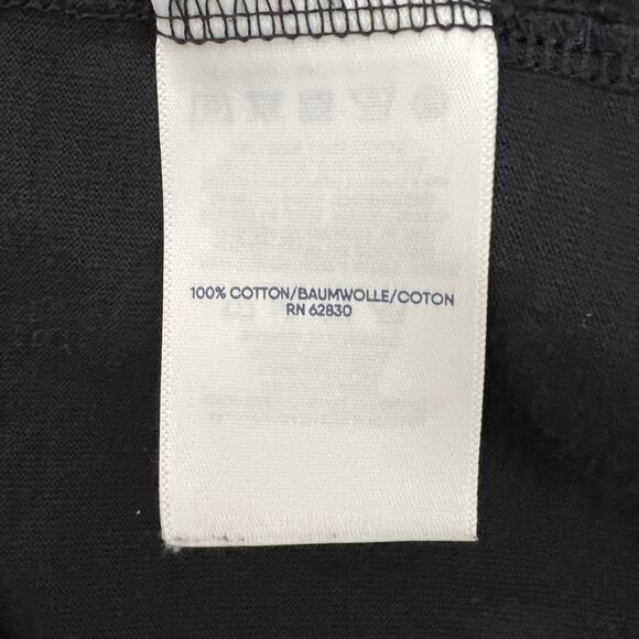 Lands End Womens Long Sleeve T-Shirt XL Black 100% Cotton Knit Top - Picture 5 of 6